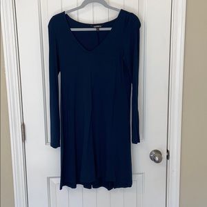 Navy, long sleeve tshirt dress